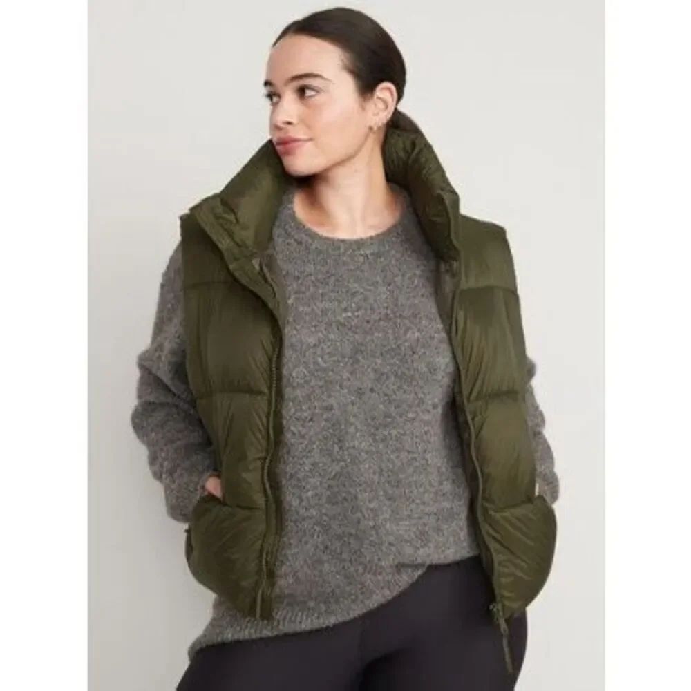 ✨Old Navy Water-Resistant Quilted Green Sz XXL Puffer Vest✨